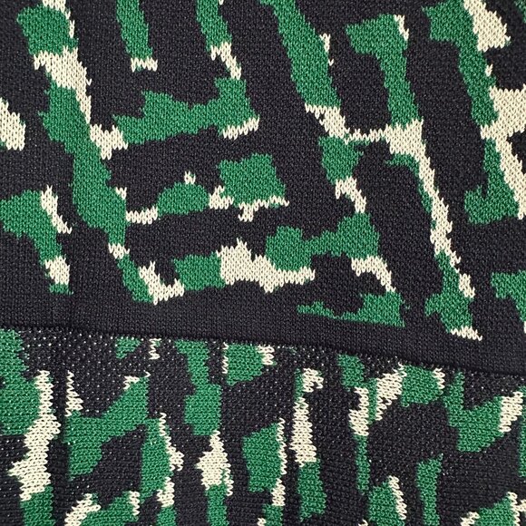 Eliza J Sleeveless Fit & Flare Dress – Green/Black/White Print – Size PL - Picture 2 of 4